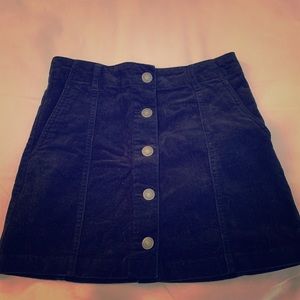 Corduroy black skirt